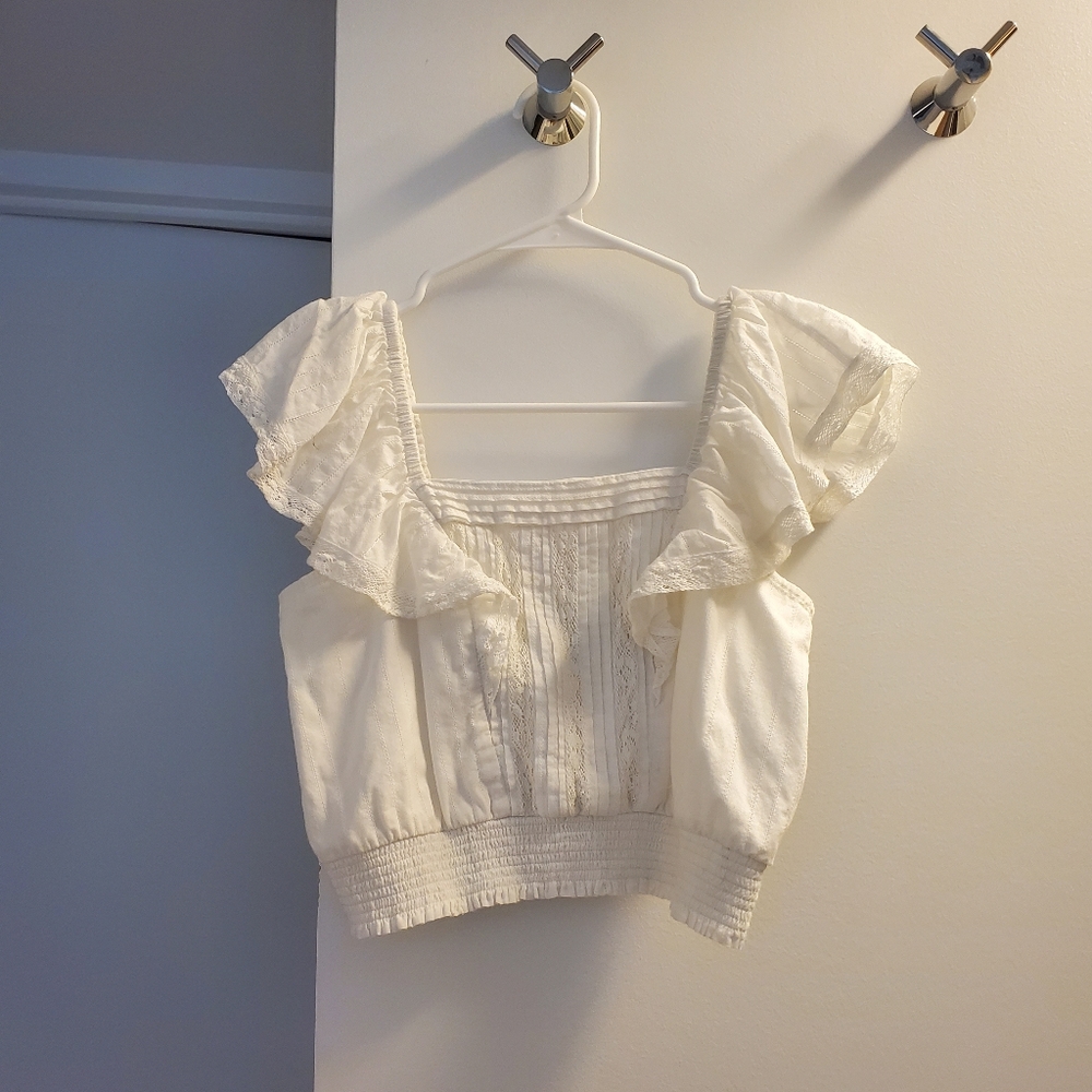 Intermix White Crop Top